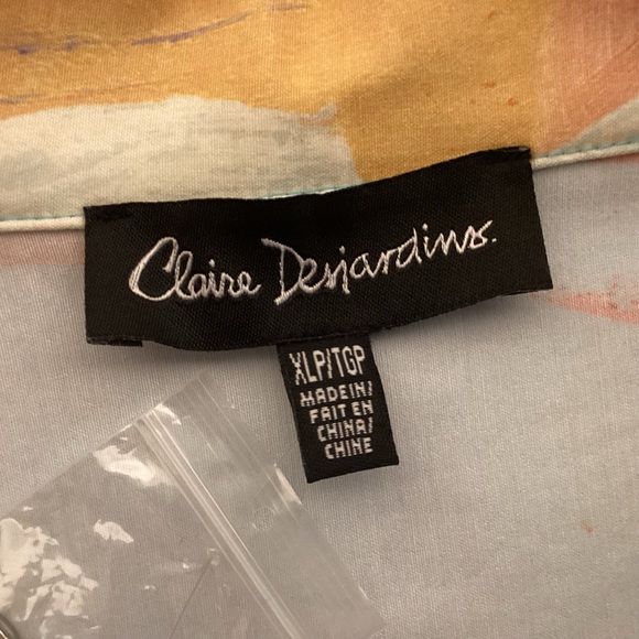 Claire Desjardins Multi Color Jacket Womens size XLP Wearable Art Jacket - Picture 8 of 10